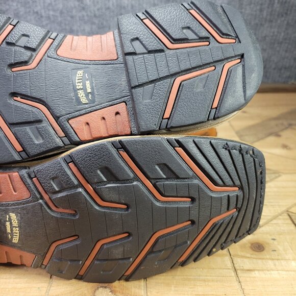 WIDE Irish Setter Men's 9.5 EE Marshall Leather Steel Toe Wellington Work Boots - Picture 10 of 12